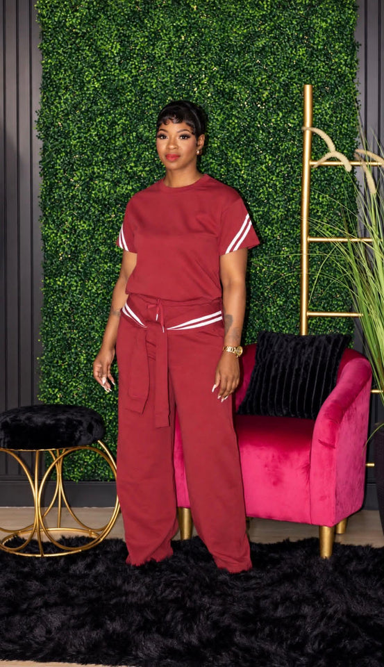 The it girl Set(Burgundy)